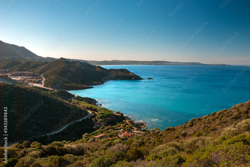 Sardegna, costa di Masua, Iglesias, Italia 
