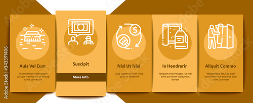 Carpet Cleaning Washing Service Onboarding Mobile App Page Screen Vector. Dusty And Dirty Carpet And Floor Vacuum Cleaner Equipment, Brush And Broom Color Contour Illustrations
