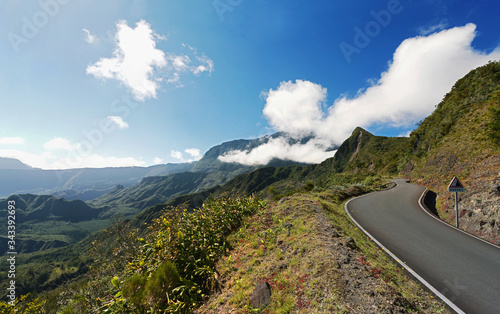 L'ile de La Réunion dans l'océan Indien, France