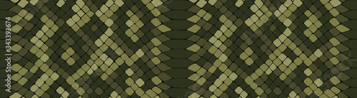 Vector snake skin, reptile camouflage pattern for fabric design. Animal print, seamless python texture. Abstract leather background
