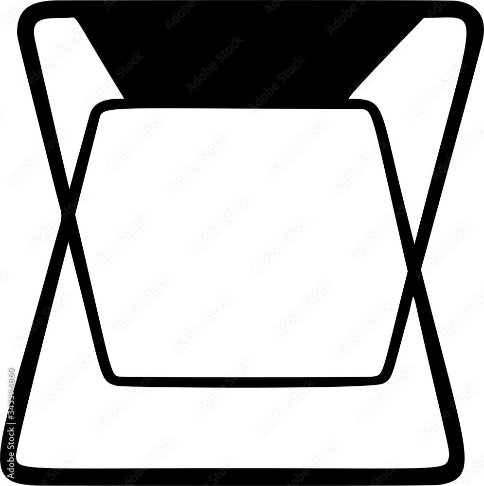 Fisher stool vector on white background Fisher stool vector on white background