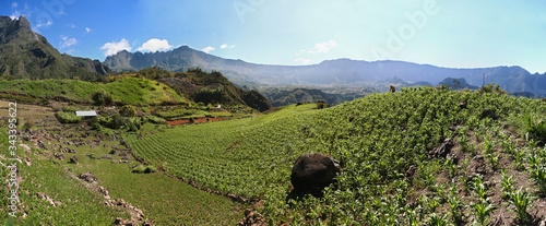 L'ile de La Réunion dans l'océan Indien, France
