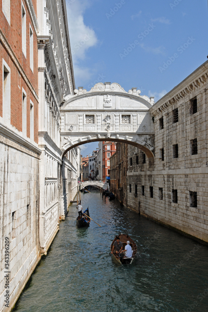 Pont des soupirs, quartier San Marco, Venise, Italie
