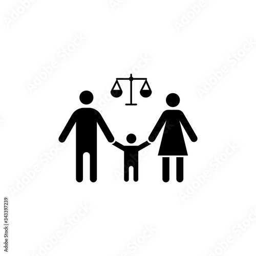 Family court glyph icon. Vector