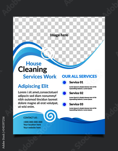 Home Cleaning Flyer vector template