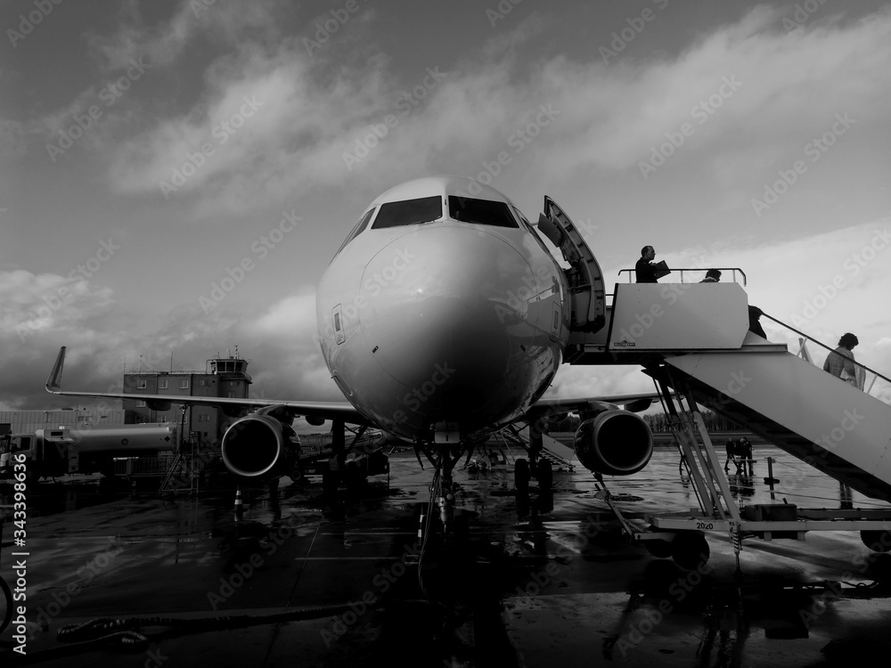 airplane in the airport airplane in the airport
