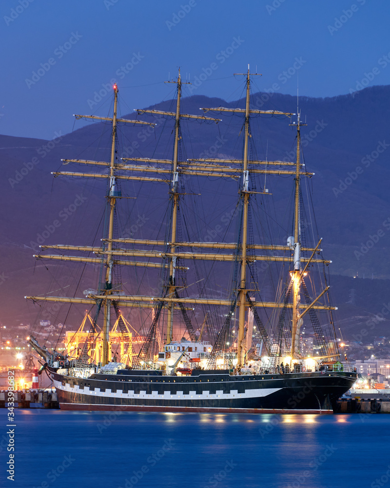 sailing ship in the harbor