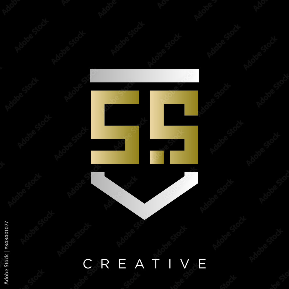 Obraz premium ss shield logo design element