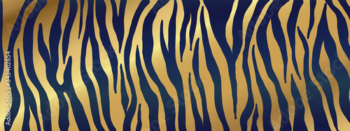 Luxury animal skin background, Golden zebra skin pattern, Gold tiger skin background vector illustration.