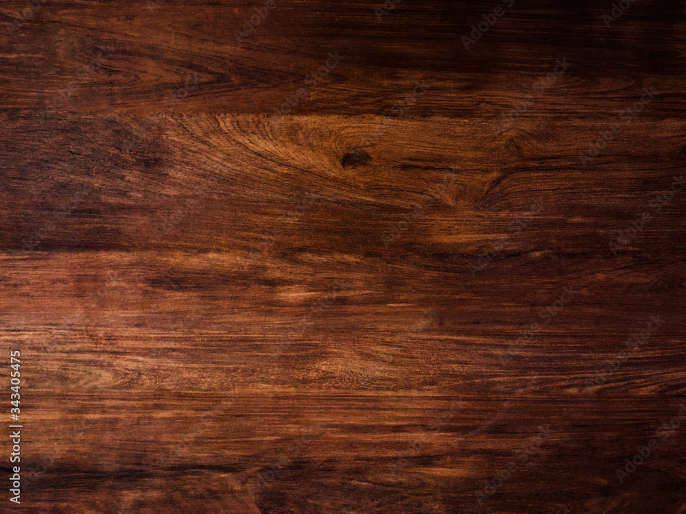 Fototapeta premium Brown wooden plank texture background for design with copy space