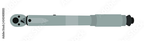 Torque wrench tool vector flat illustration