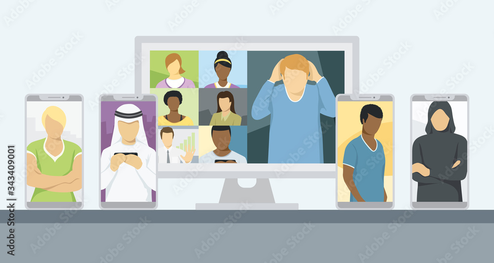 Lockdown People Video Call Conference Lockdown People Video Call Conference