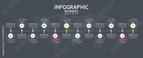 infographic can be used for process, presentations, layout, banner,info graph There are 12 steps or layers vector illustration