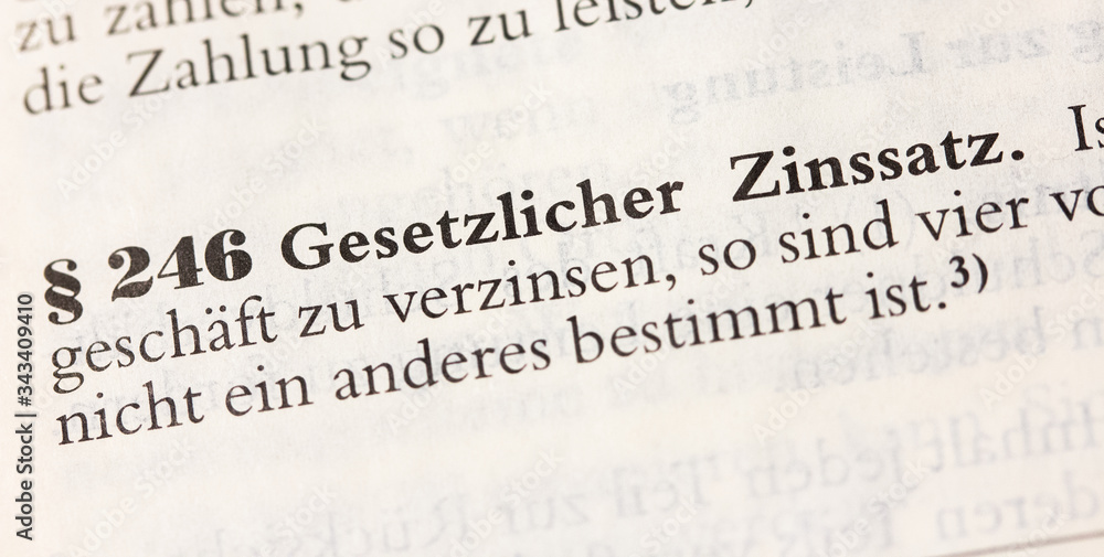 Gesetzlicher Zinssatz in § 246 BGB Gesetzlicher Zinssatz in § 246 BGB