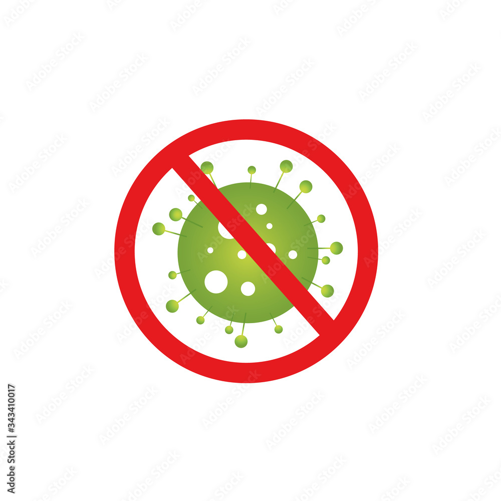 Stop the virus. Stop coronavirus. Crown virus icons. Separate on a white background. pandemic flu virus of the coronavirus. Vector Stop the virus. Stop coronavirus. Crown virus icons. Separate on a white background. pandemic flu virus of the coronavirus. Vector