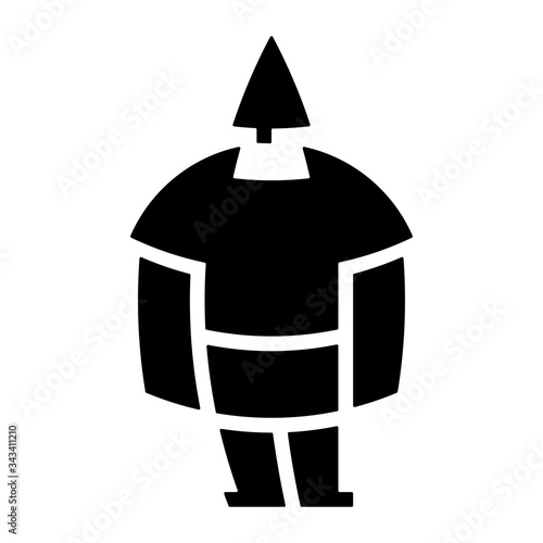 Bearded viking knight sign icon logo vector illustration