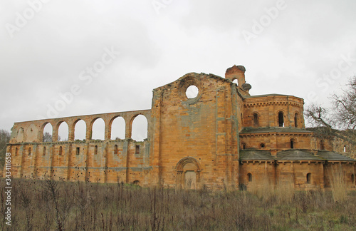 Remains of the Romanesque church of the Moreruela Abbey, a former Cistercian monastery in the province of Zamora in Castile and Leon, Spain. photo