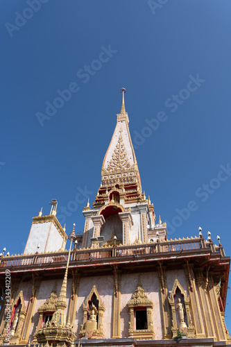 Phuket  Thailand - Dec 6th  2019  The grand pagoda dominating Wat Chalong is reputed to contain a splinter of Lord Buddha s bone.