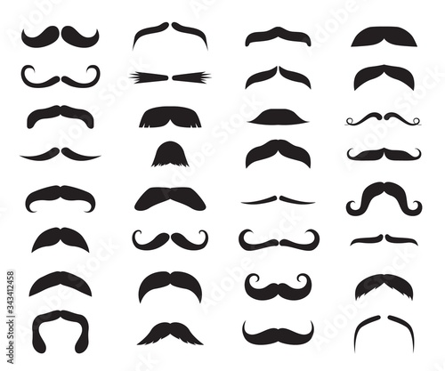 Obraz na plátně Moustache icons