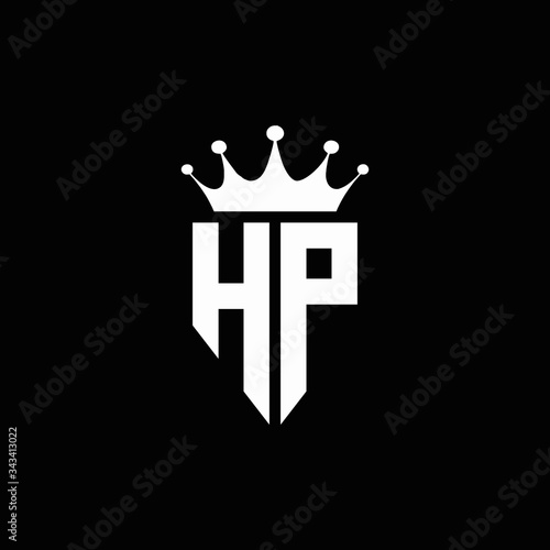 GPHP logo monogram emblem style with crown shape design template