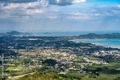 Fototapeta Naklejka Na Ścianę i Meble -  Top view of Chalong Bay, Phuket Thailand