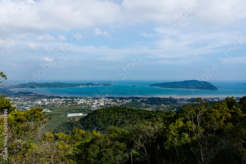 Top view of Chalong Bay, Phuket Thailand © Keerathi