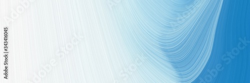 elegant flowing designed horizontal header with steel blue, sky blue and lavender colors. fluid curved lines with dynamic flowing waves and curves photo
