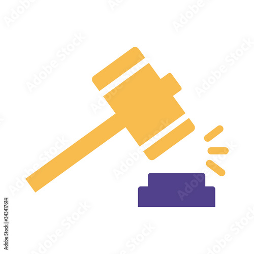 hammer justice silhouette style