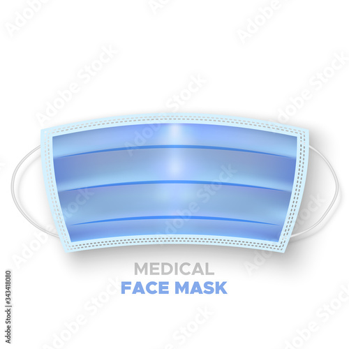Medical face mask. Vector illustration.