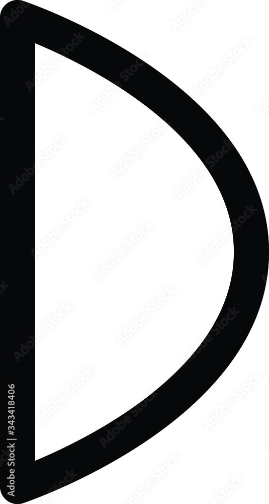 Black Simple Dalecarlian Runes Alphabet Letter D (dors) Black Simple Dalecarlian Runes Alphabet Letter D (dors)