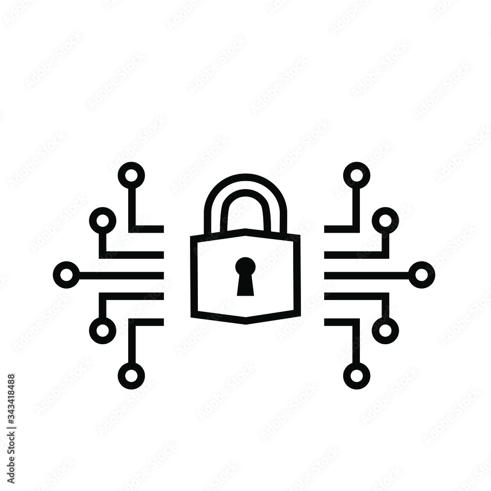 digital lock vector icon. Locked illustration sign. Security and Networking symbol. digital lock vector icon. Locked illustration sign. Security and Networking symbol.