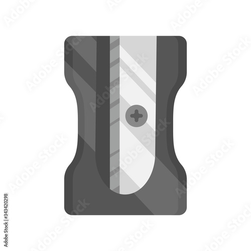 Black pencil sharpener vector illustration isolated on white background 