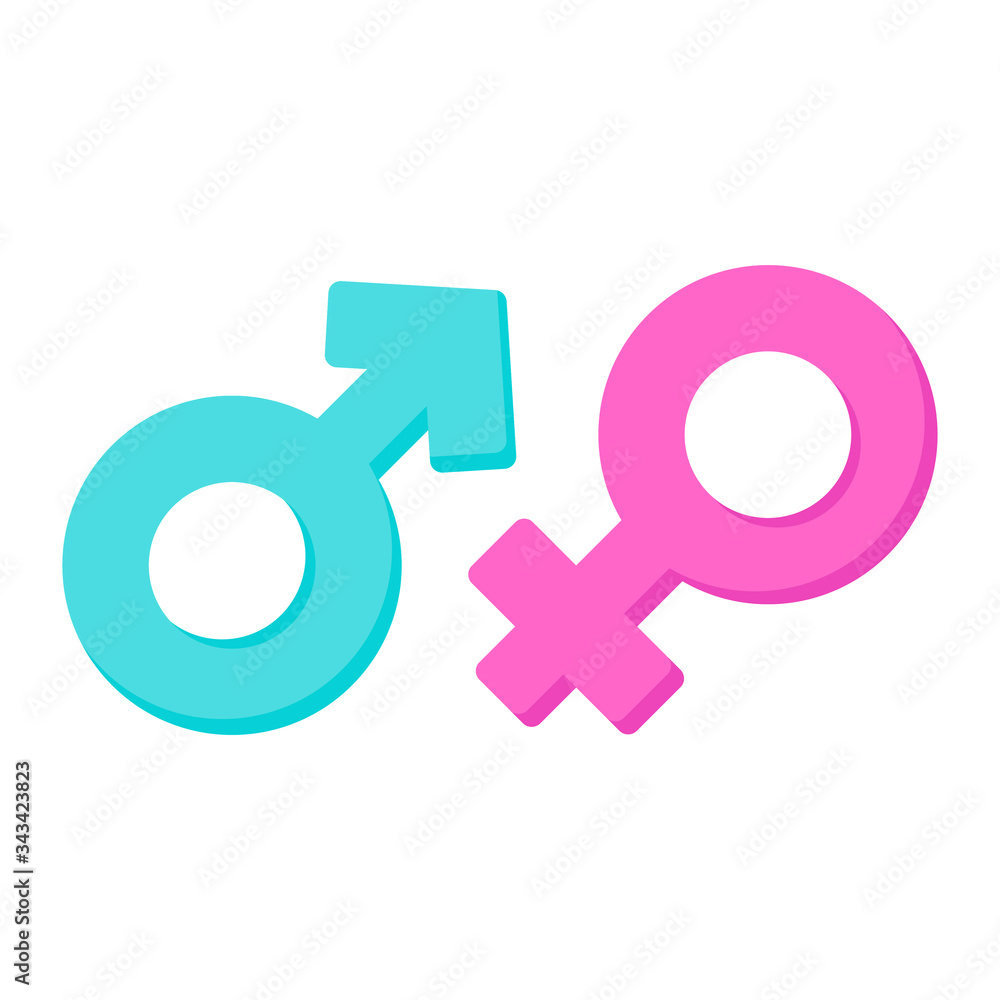 Gender Icon Male and Female Vector Style Gender Icon Male and Female Vector Style