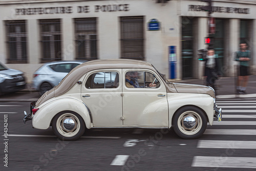 Old classic european car of 1950s in the city © Adolf
