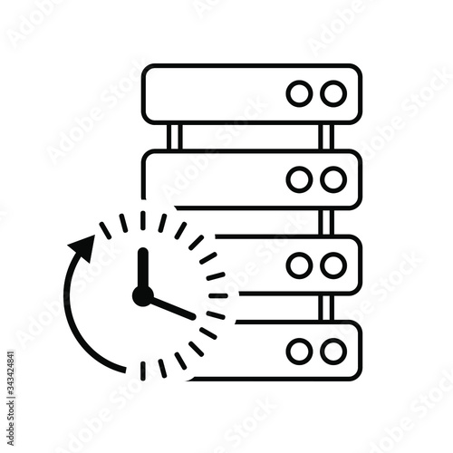 Real time data vector icon. analytics illustration sign. monitoring symbol.
