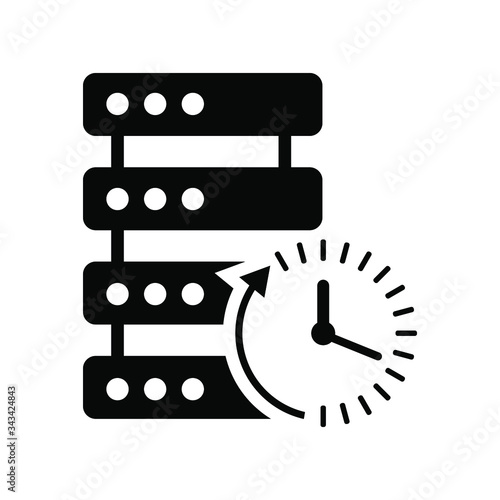 Real time data vector icon. analytics illustration sign. monitoring symbol.

