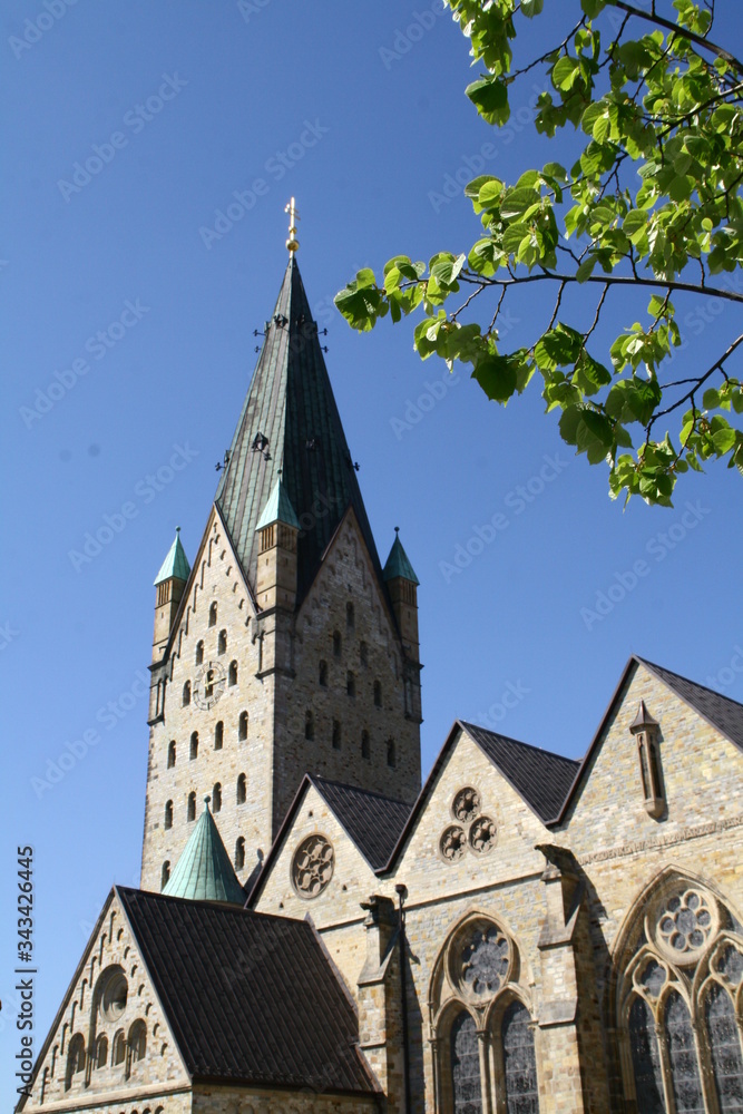 cathedral to paderborn, nrw, germany, cathedral to paderborn, nrw, germany,