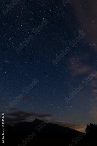 night sky with Krivan  Hight Tatras  Slovakia
