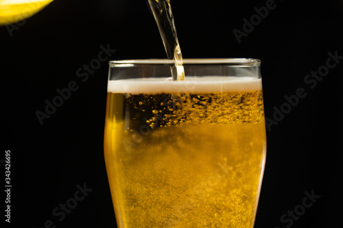 Wallpaper Mural Close-up of goblets with pouring beer Torontodigital.ca