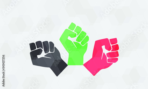 Fotografie Wokers hand together for success,Working together concept