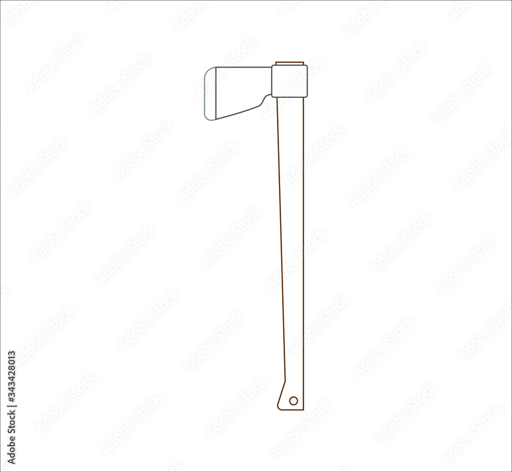 gardening ax. illustration for web and mobile design. gardening ax. illustration for web and mobile design.