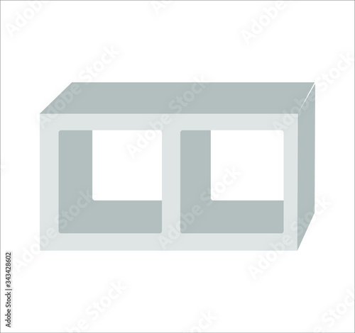 concrete building block. illustration for web and mobile design.