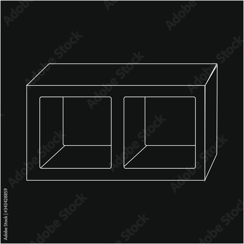 concrete building block. illustration for web and mobile design.