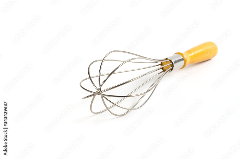 Metal whisk on white back ground. Metal whisk on white back ground.