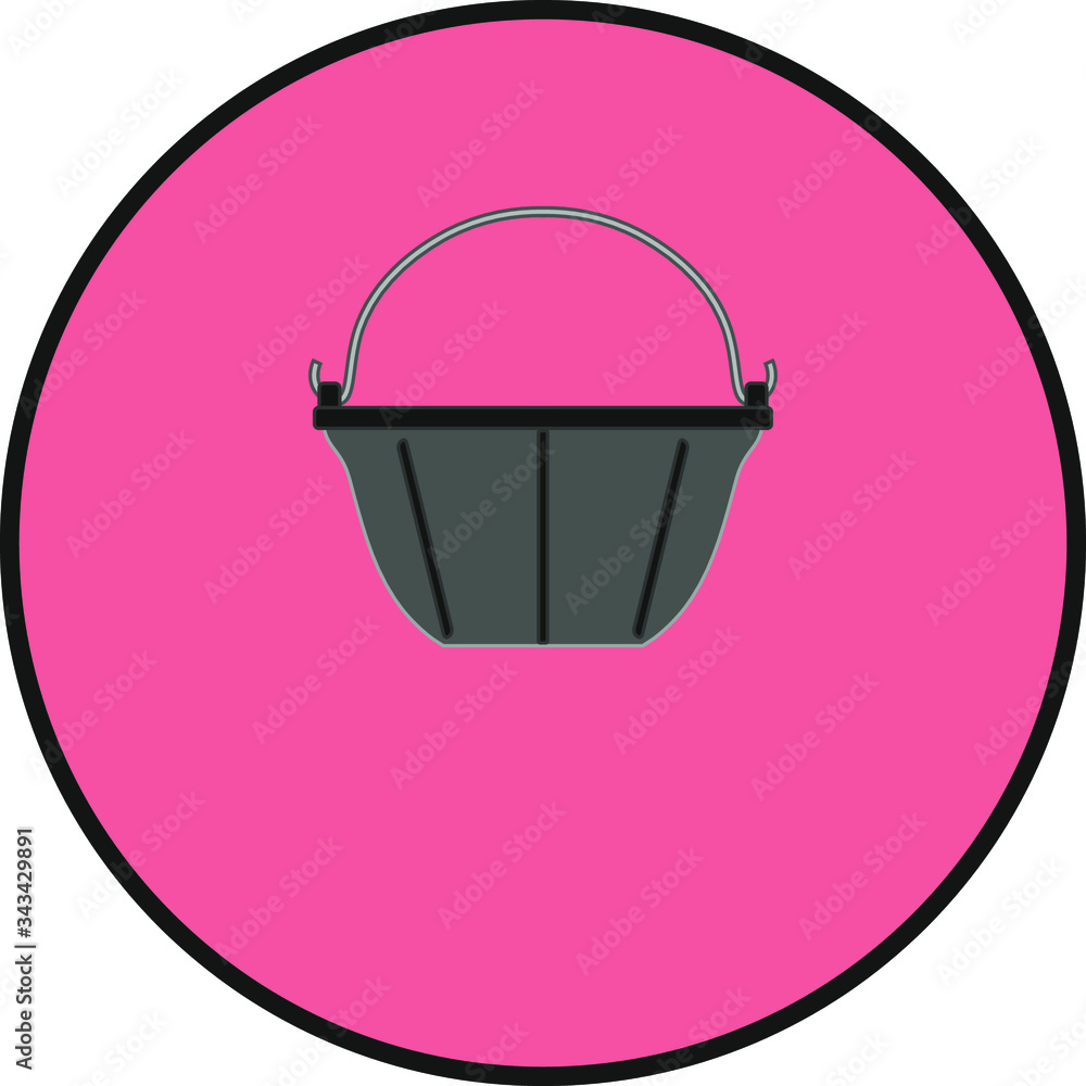 bricklayer bucket. illustration for web and mobile design. bricklayer bucket. illustration for web and mobile design.