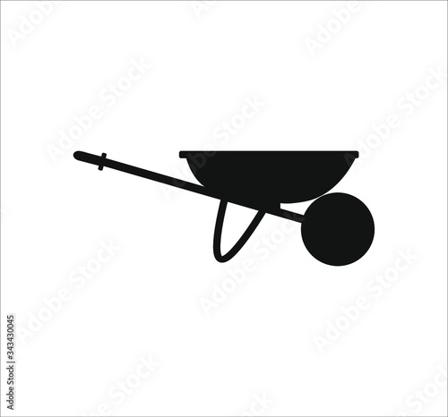 gardening cart. illustration for web and mobile design.
