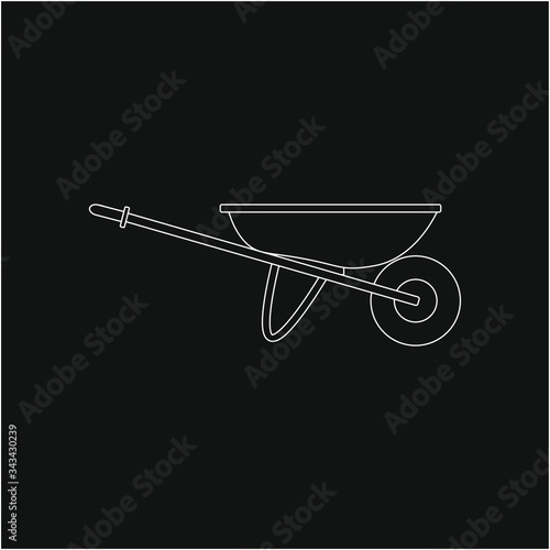 gardening cart. illustration for web and mobile design.