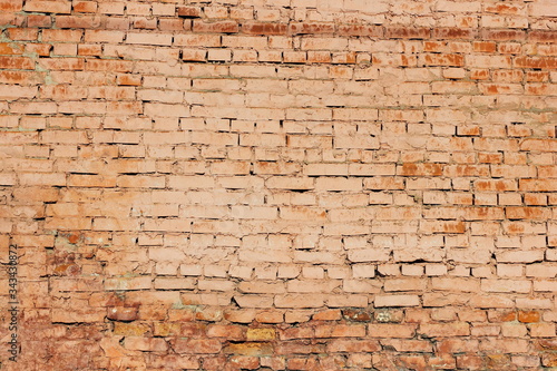 Texture of old brick wall brown