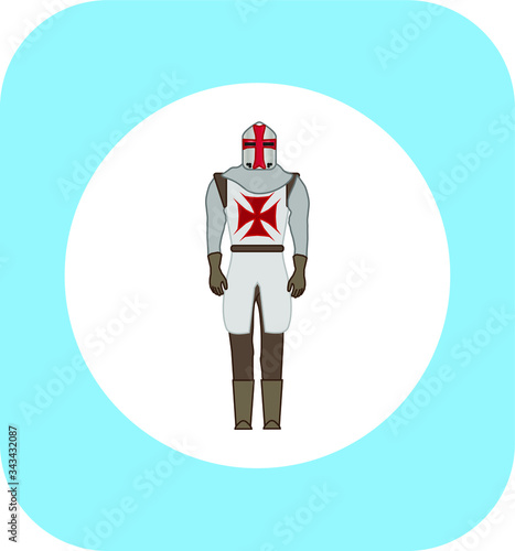 Knight Templar.Illustration for web and mobile design.