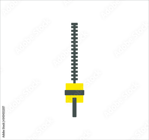 gardening electric hedge trimmer. illustration for web and mobile design.